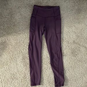 purple leggings with pockets